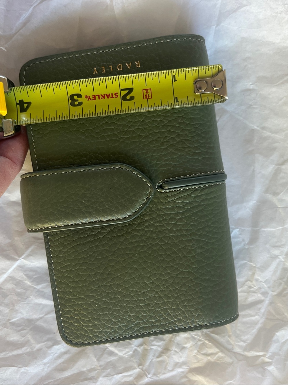 NEW: RADLEY LONDON Hillgate Medium wallet, green/olive Pebbled leather - Picture 8 of 9